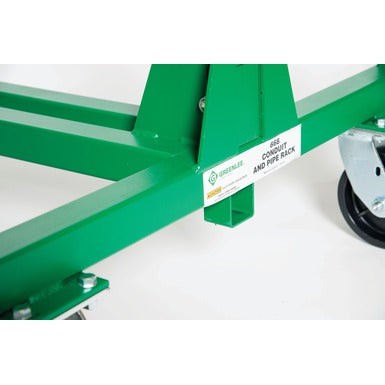 Greenlee 668 Mobile Conduit and Pipe Rack with 603 casters