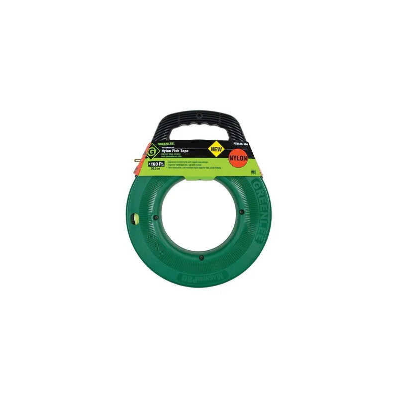 Greenlee MagnumPRO Nylon Fish Tape, 3/16 In. x 100 Ft. (FTN536-100)