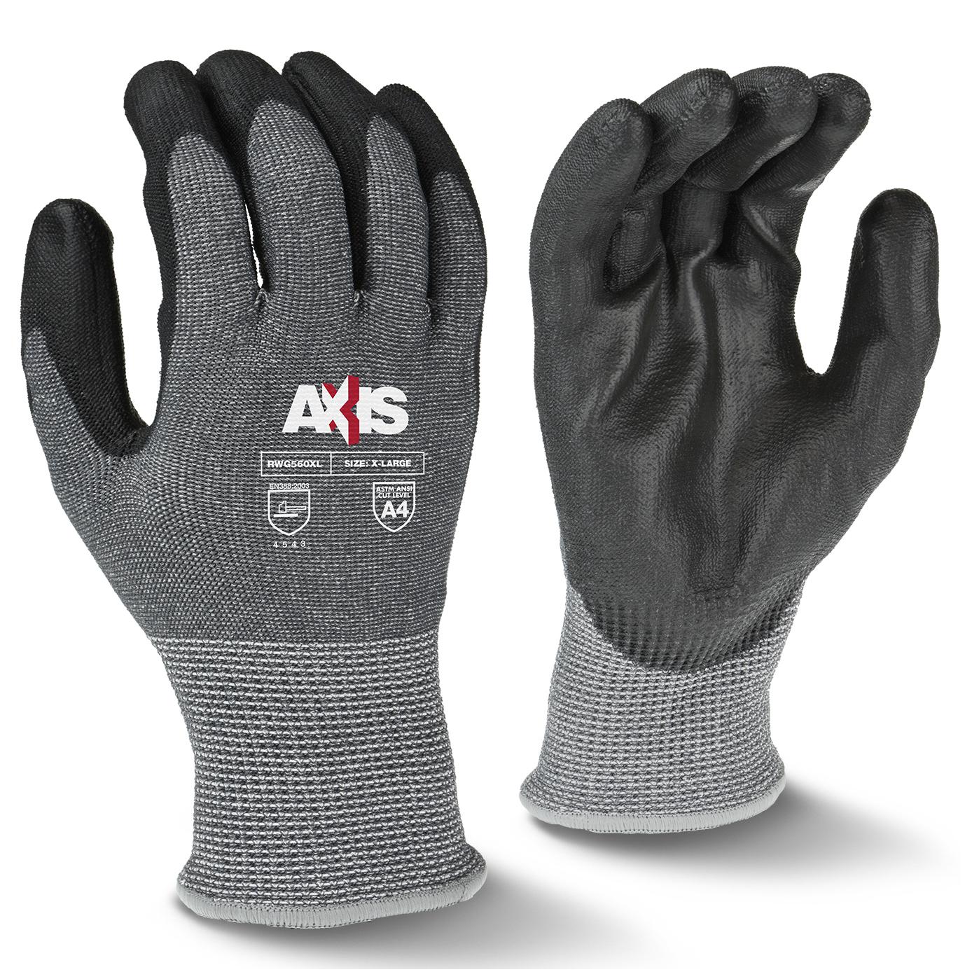 AXIS™ Medium Cut Protection Level A4 PU Coated Glove (Brown Cuff Band)