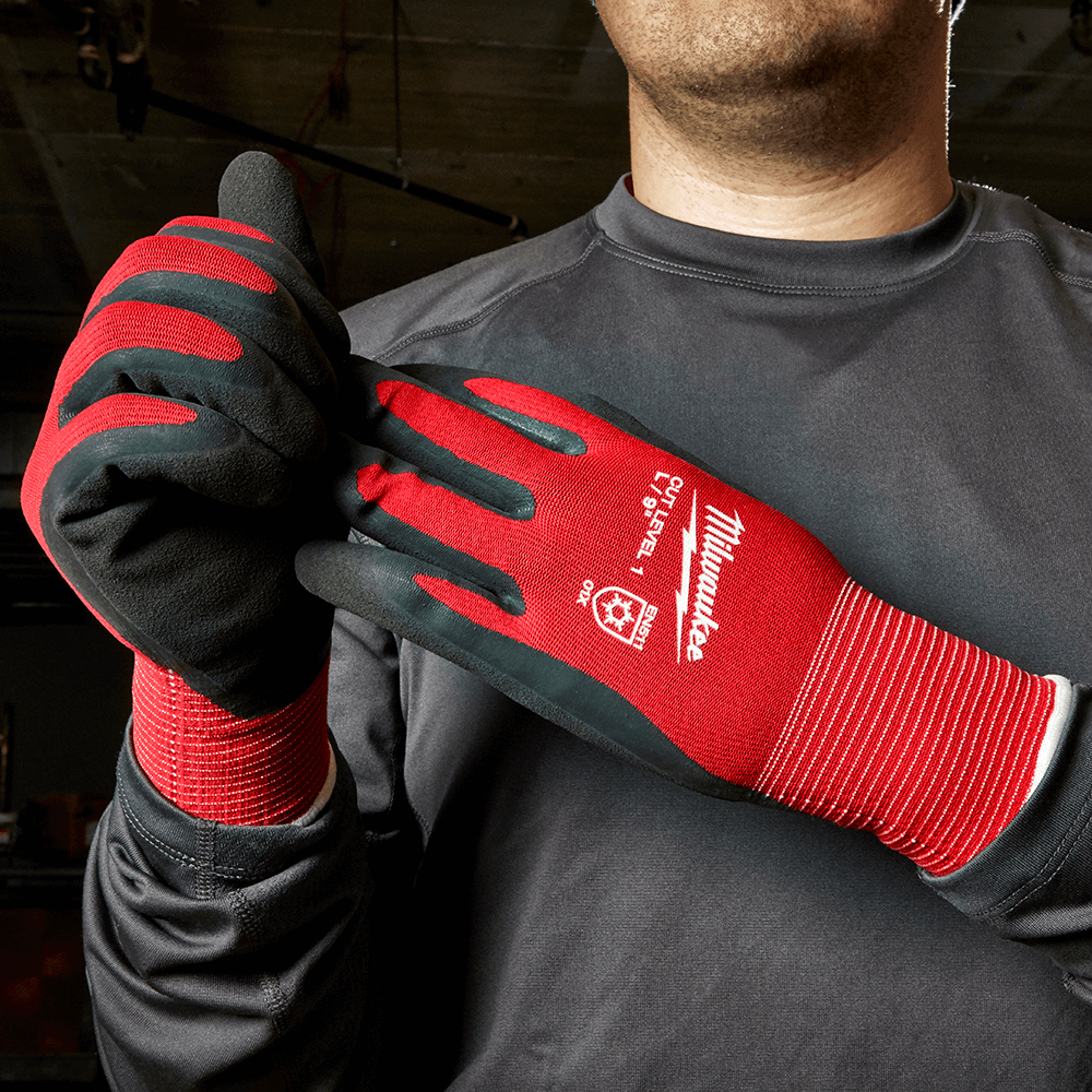 Milwaukee Cut Level 1 Dipped Gloves Medium 48-22-8901