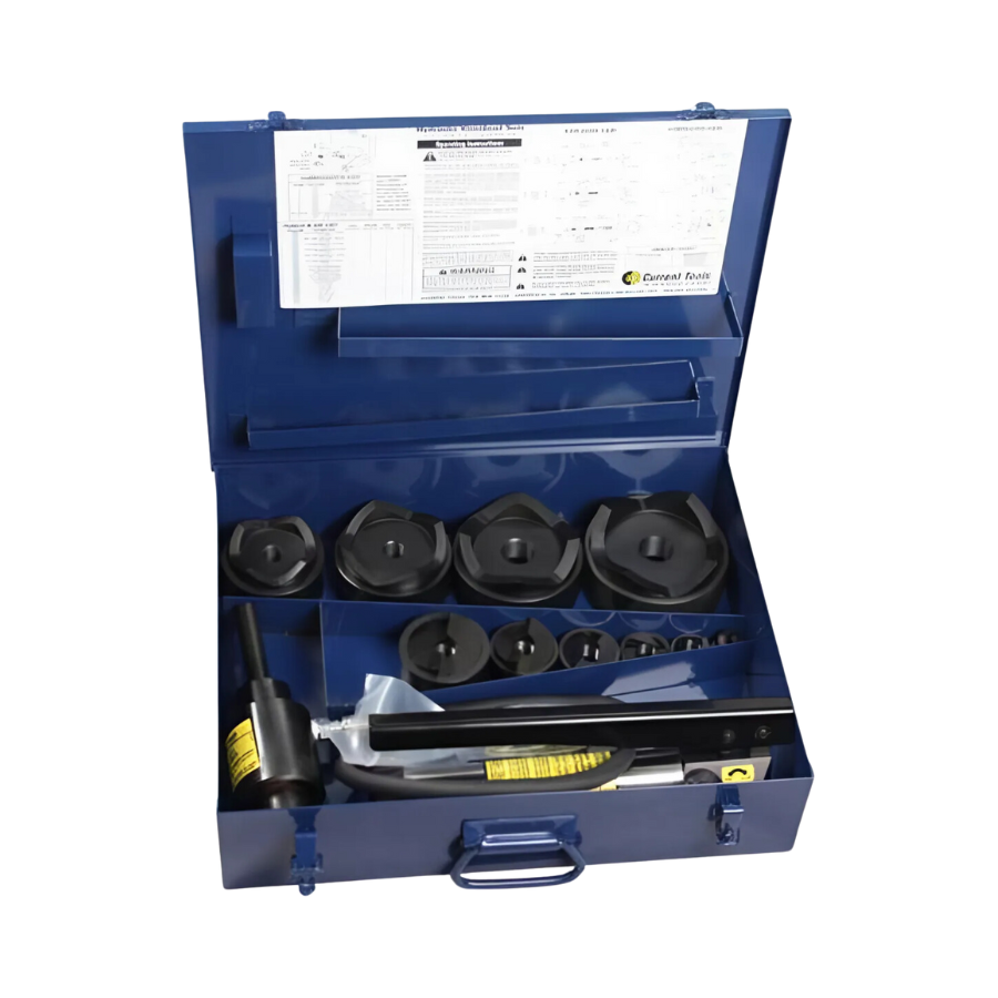 Current Tools 1/2″ – 4″ Piece Maker Hydraulic Knockout Set w/Metal Case 154PM