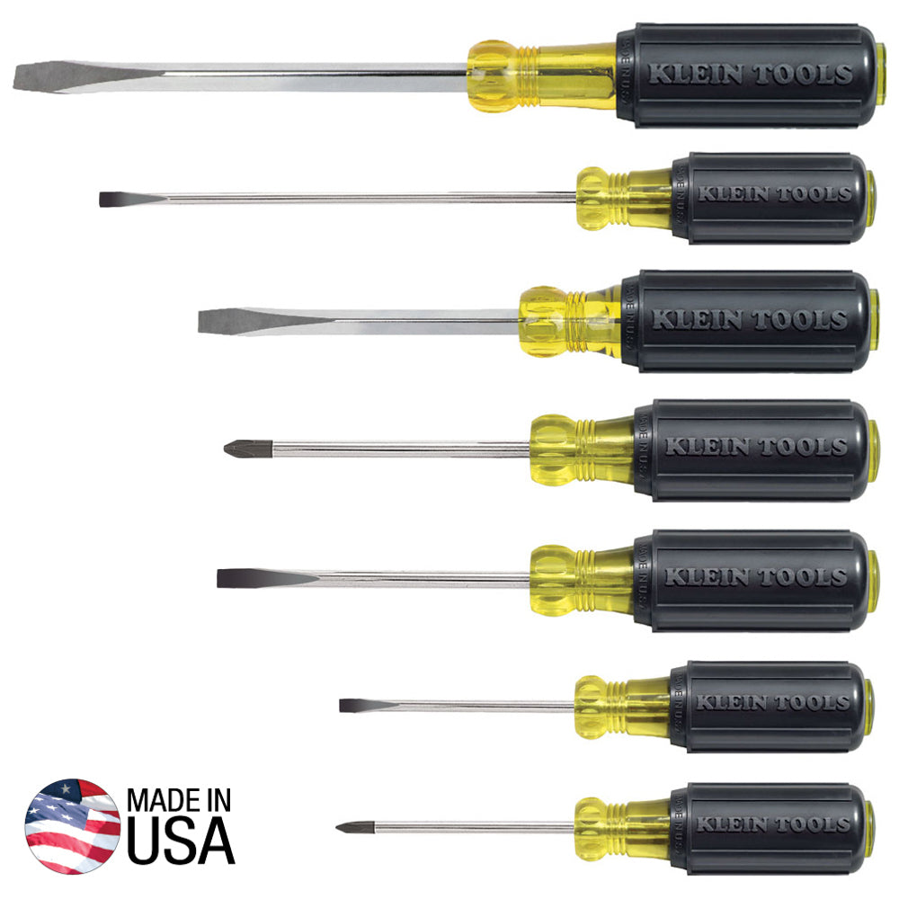 Klein Tools Screwdriver Set, Slotted and Phillips, 7-Piece (85076)
