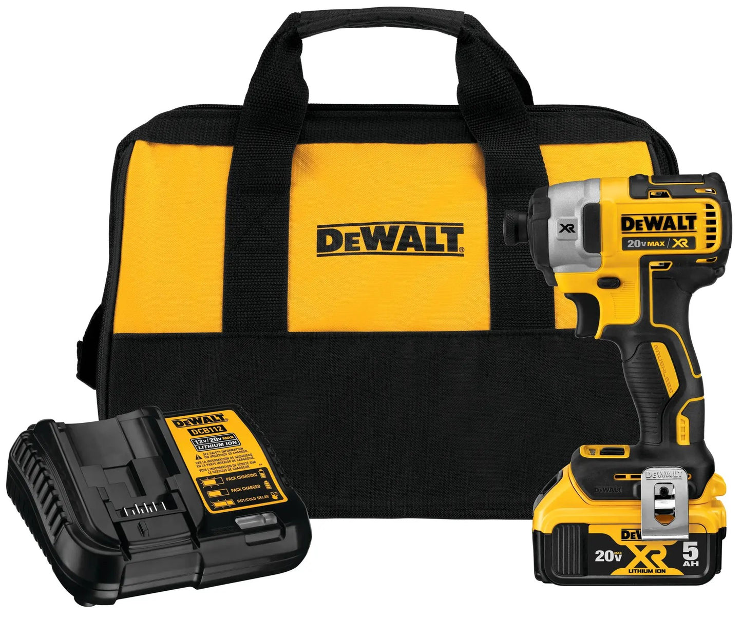 DeWalt 20V MAX XR 1/4IN IMPACT DRIVER KIT(5ah)
