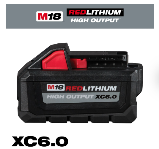 Milwaukee M18 REDLITHIUM HIGH OUTPUT XC6.0 Battery Pack 48-11-1865