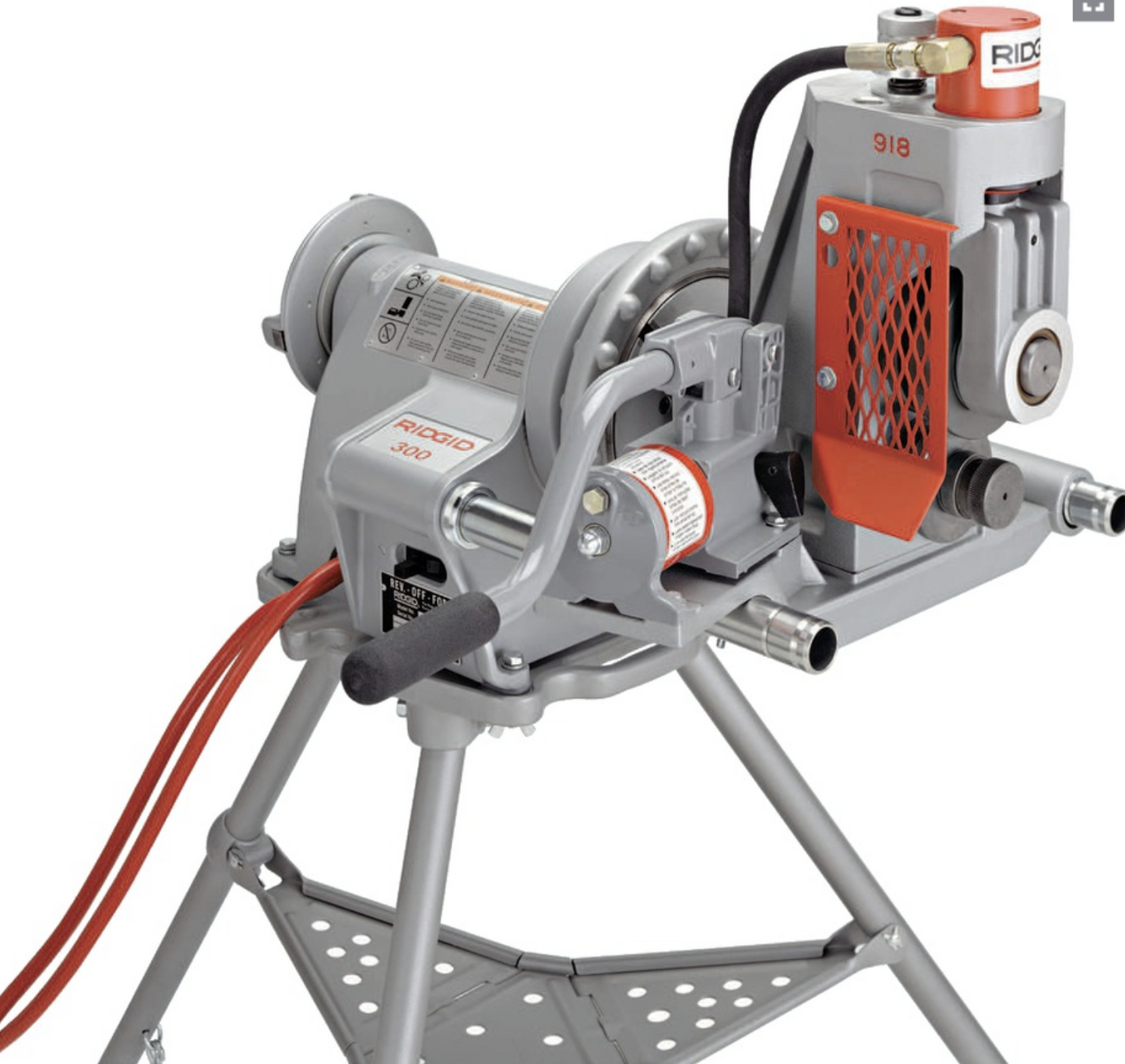 RIDGID 918 Roll Groover w/300 Power Drive Mount Kit 48297