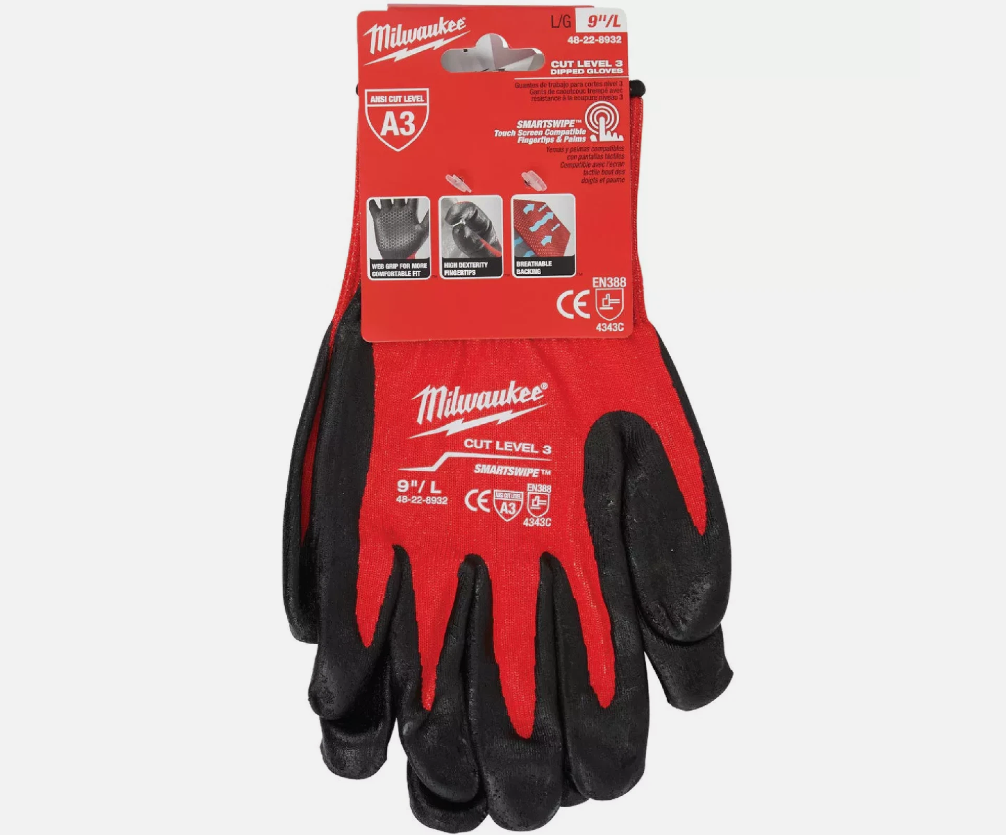Milwaukee Cut Level 3 Nitrile Dipped Gloves - L 48-73-8632E