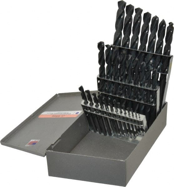 Triumph HSS Black Oxide Jobber Drill Bit Set 29 Piece 1/16 to 1/2 in. (099803)