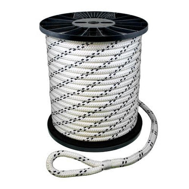 9/16" dia.1200 ft. wood reelHigh Strength Composite Double Braid Pulling Rope w/eyes each end16,150 lb.