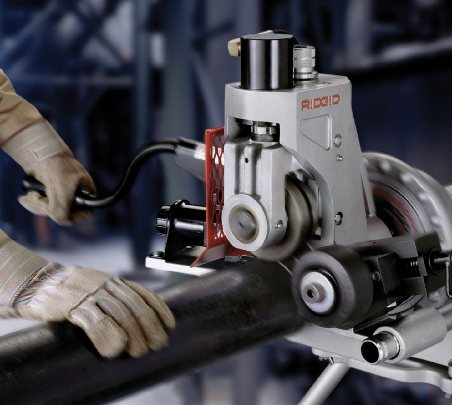 RIDGID 918 Roll Groover w/300 Power Drive Mount Kit 48297