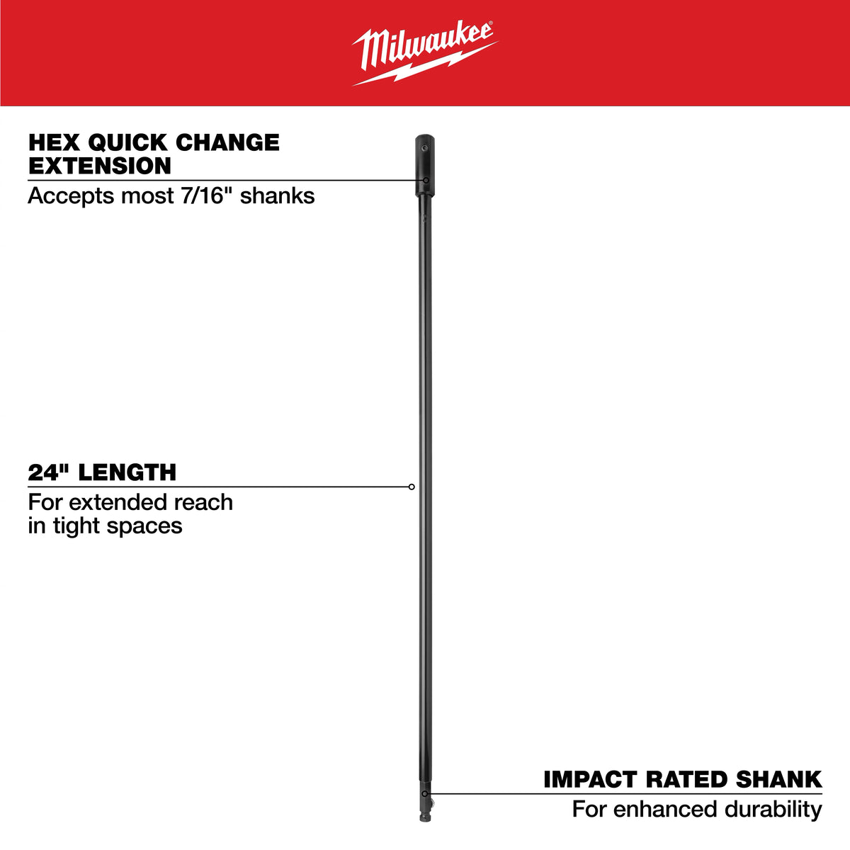 Milwaukee Bit Extension 24" (48-28-4016)