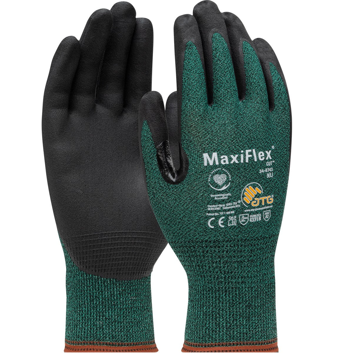 PIP MaxiFlex® Cut™ A2 Nitrile Glove, Touchscreen, Green, XL (34-8743/XL)
