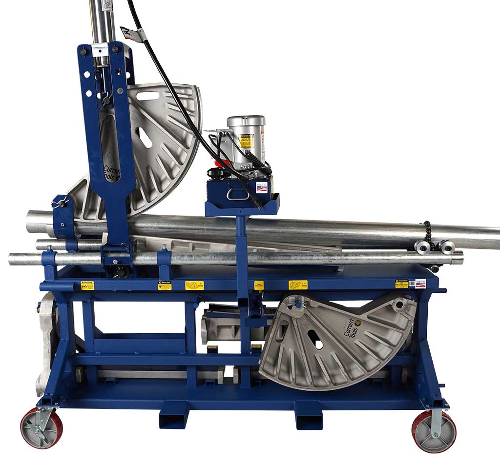 Hydraulic Bender for 2 1/2",3" and 4" Rigid/EMT/IMC Conduit with #292 Electric Hydraulic Pump and #252 Mobile Bending Station