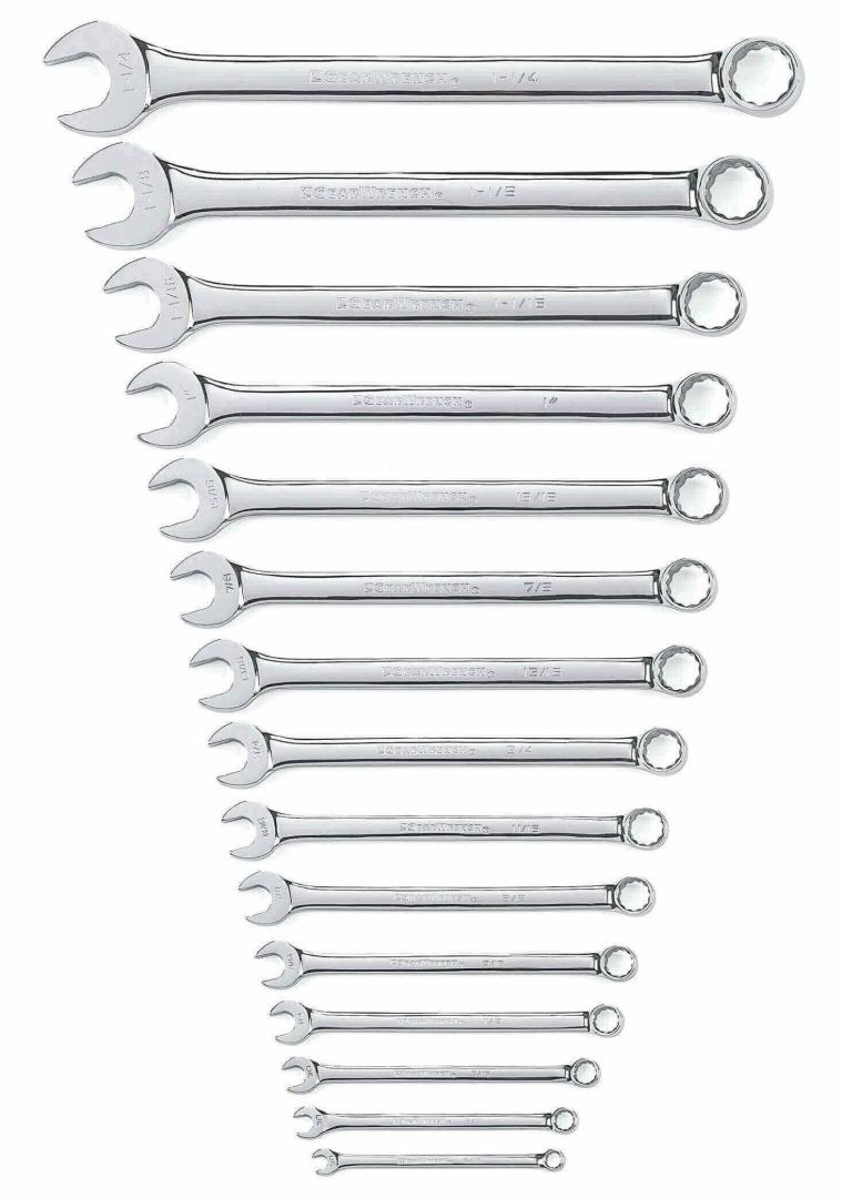 Crescent 15 Pc. Combination Wrench Set 5/16"-1-1/4" with Tool Roll