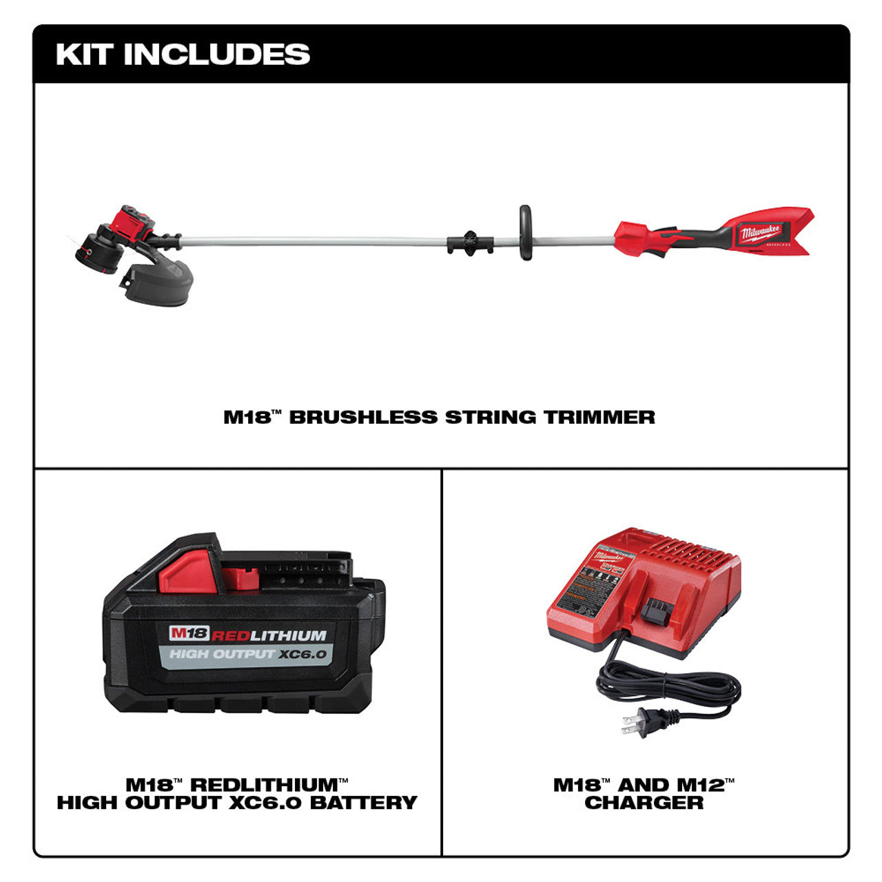Milwaukee M18 Brushless String Trimmer Kit 2828-21