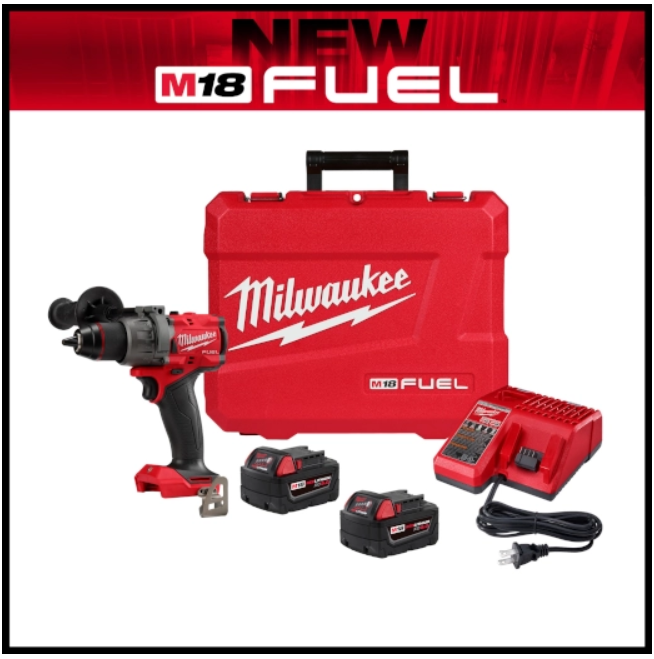 Milwaukee M18 FUEL 1/2" Hammer Drill/Driver Kit 2904-22