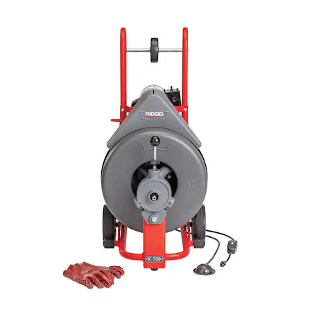 RIDGID K-750 Drum Machine with AUTOFEED and C-27 5/8 in. x 75 ft Cable, 115V (42012)