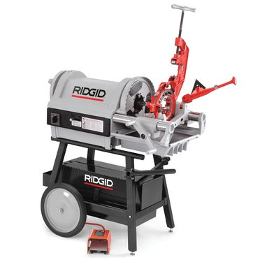 Ridgid 1224 Pipe Threading Machine Mounted on Included Mobile Cart