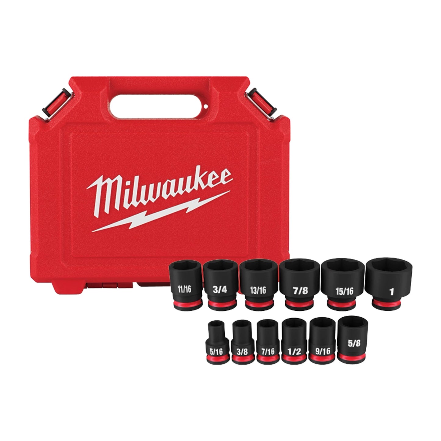 12PCSHOCKWAVE Impact Duty™ 3/8' Drive SAE Standard 6 Point Socket ...