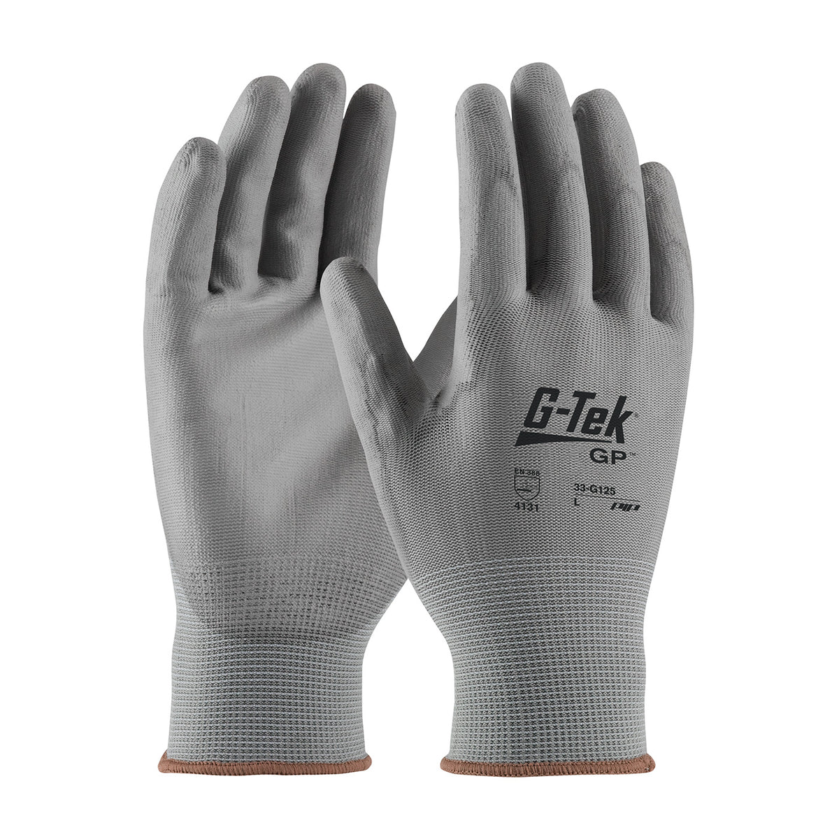 PIP G-Tek® PU Coated Seamless Knit Glove, Touchscreen, Gray, Large (33-G125/L)