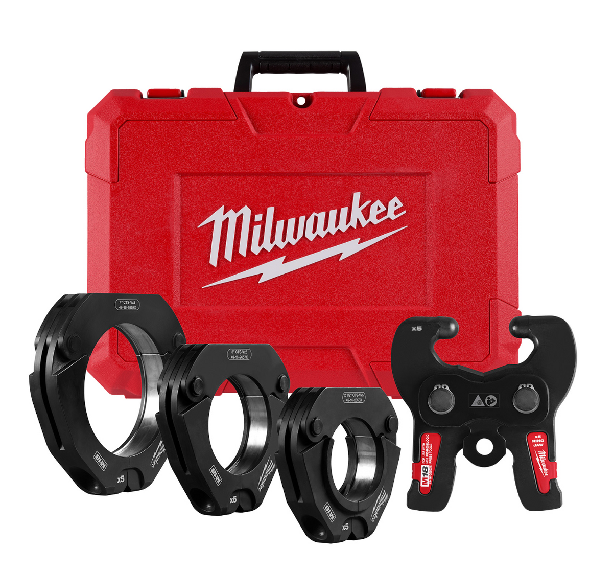 Milwaukee 2-1/2' - 4' CTS-V Pivoting Press Ring Kit for M18 FORCE LOGIC Press Tools