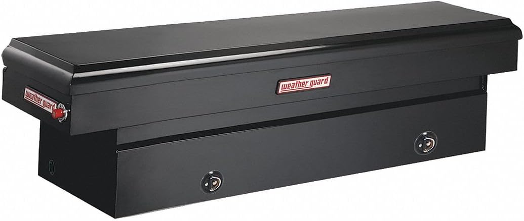 Weather Guard Full-Size Saddle Truck Tool Box - Steel, Gloss Black (126-5-02)