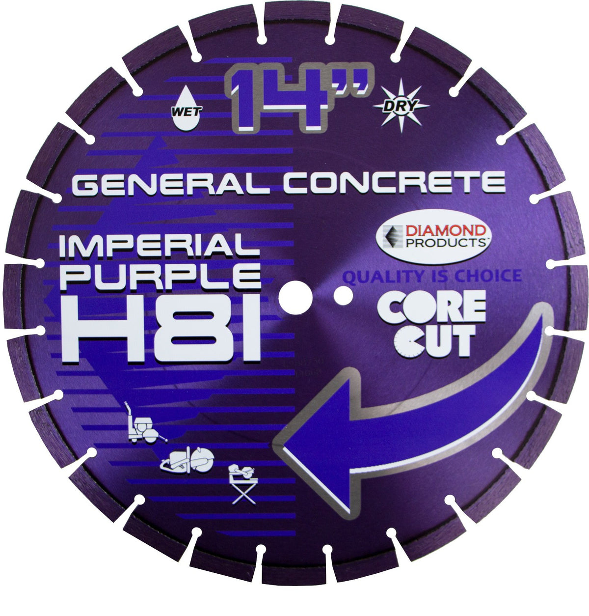 Diamond Products 14x125 IMPERIAL PURPLE DIAMOND BLADE