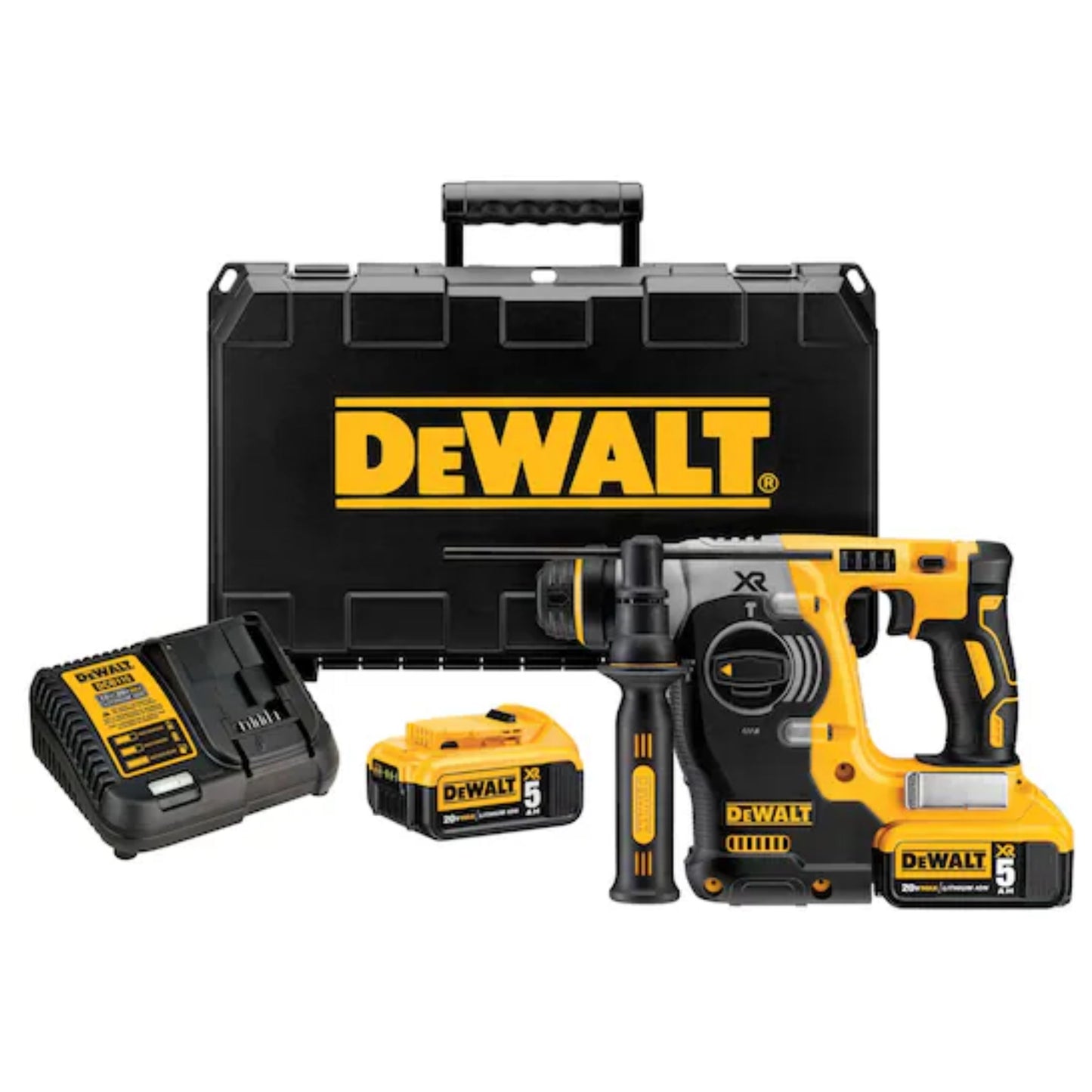 Dewalt 20V Max Brushless SDS Rotary Hammer with 5 Ah Batteries DCH273P2