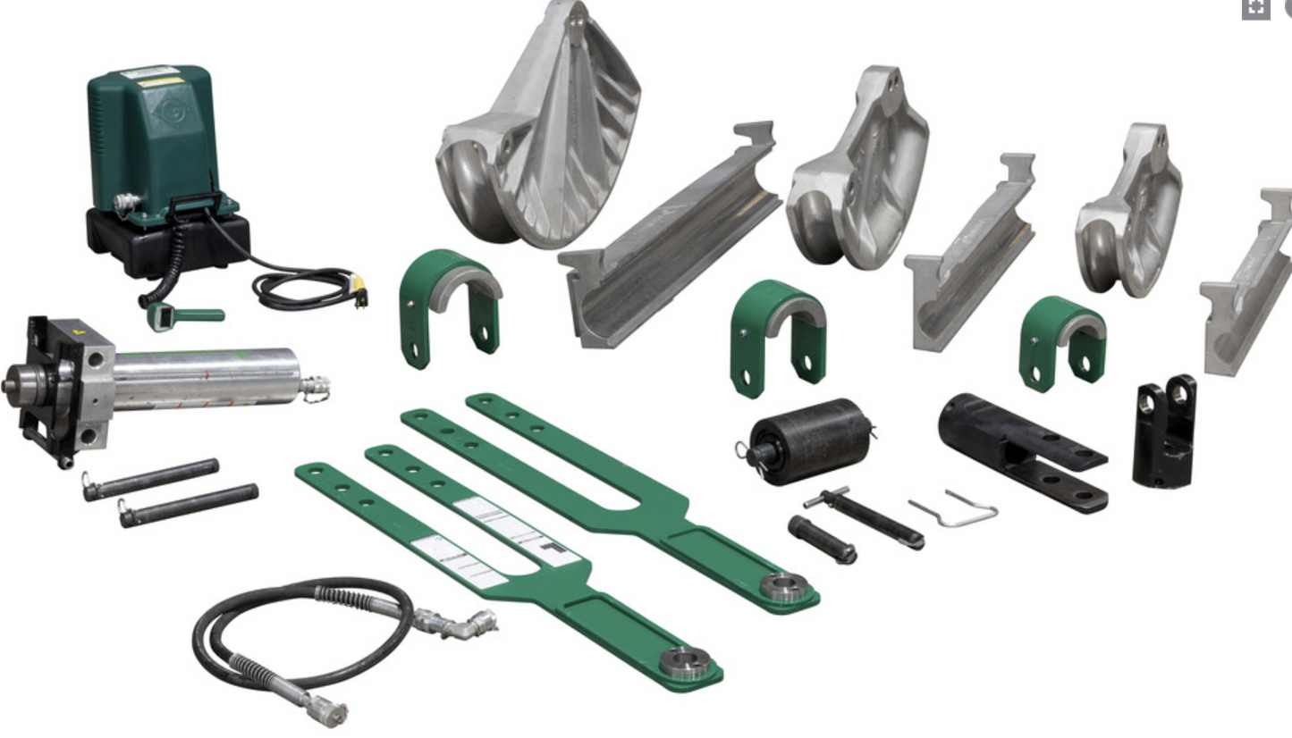 Greenlee 881GXDE980 Hydraulic Bender for 2-1/2", 3", and 4" with Hydraulic Pump