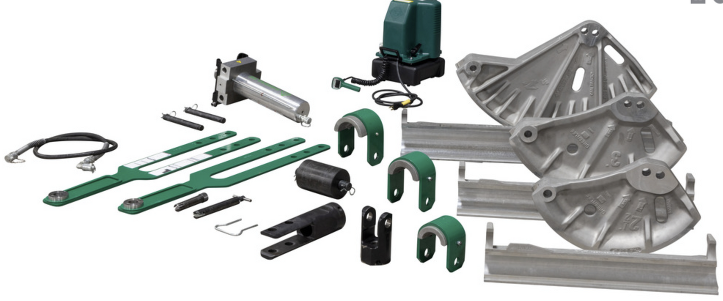 Greenlee 881GXDE980 Hydraulic Bender for 2-1/2", 3", and 4" with Hydraulic Pump
