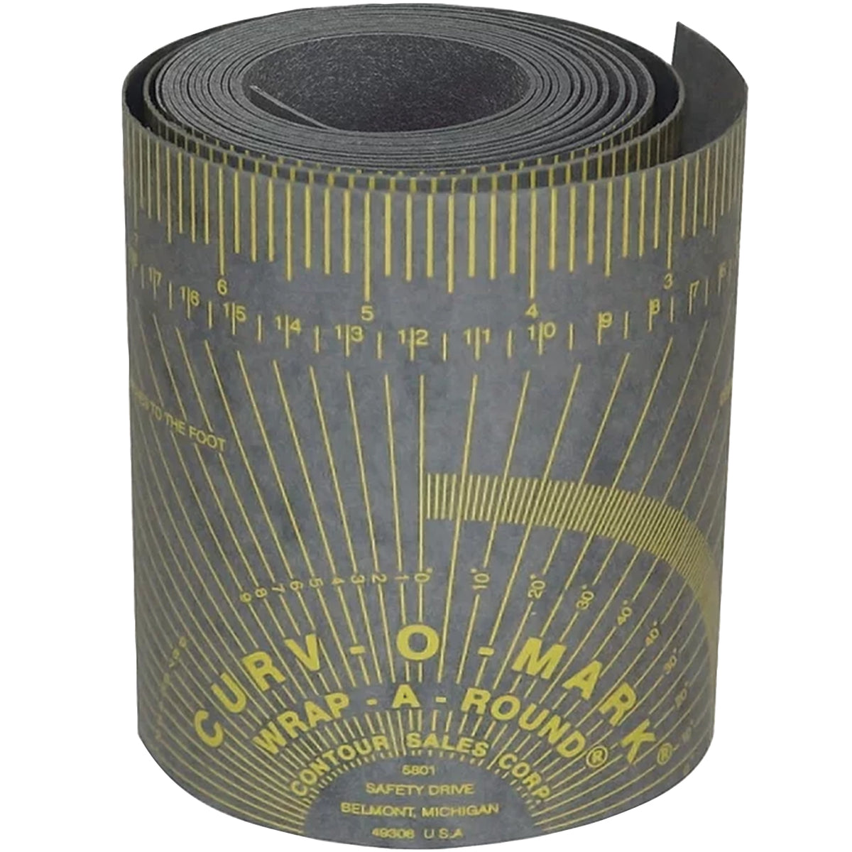 Curv-O-Mark Wrap-A-Round Pipe Marking Wrap Medium 3 in - 6 in Gray (164GG)