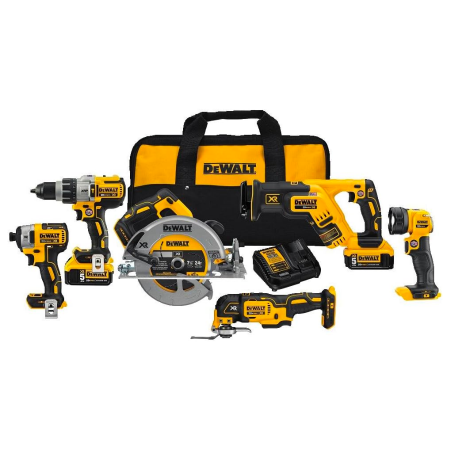 DeWalt 20V MAX XR LI-ION 6-TOOL COMBO KIT