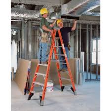 Werner Fiberglass 14-foot Twin Stepladder T7414