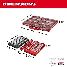 47pc 1/2" Drive Ratchet & Socket Set with PACKOUT Low-Profile Organizer