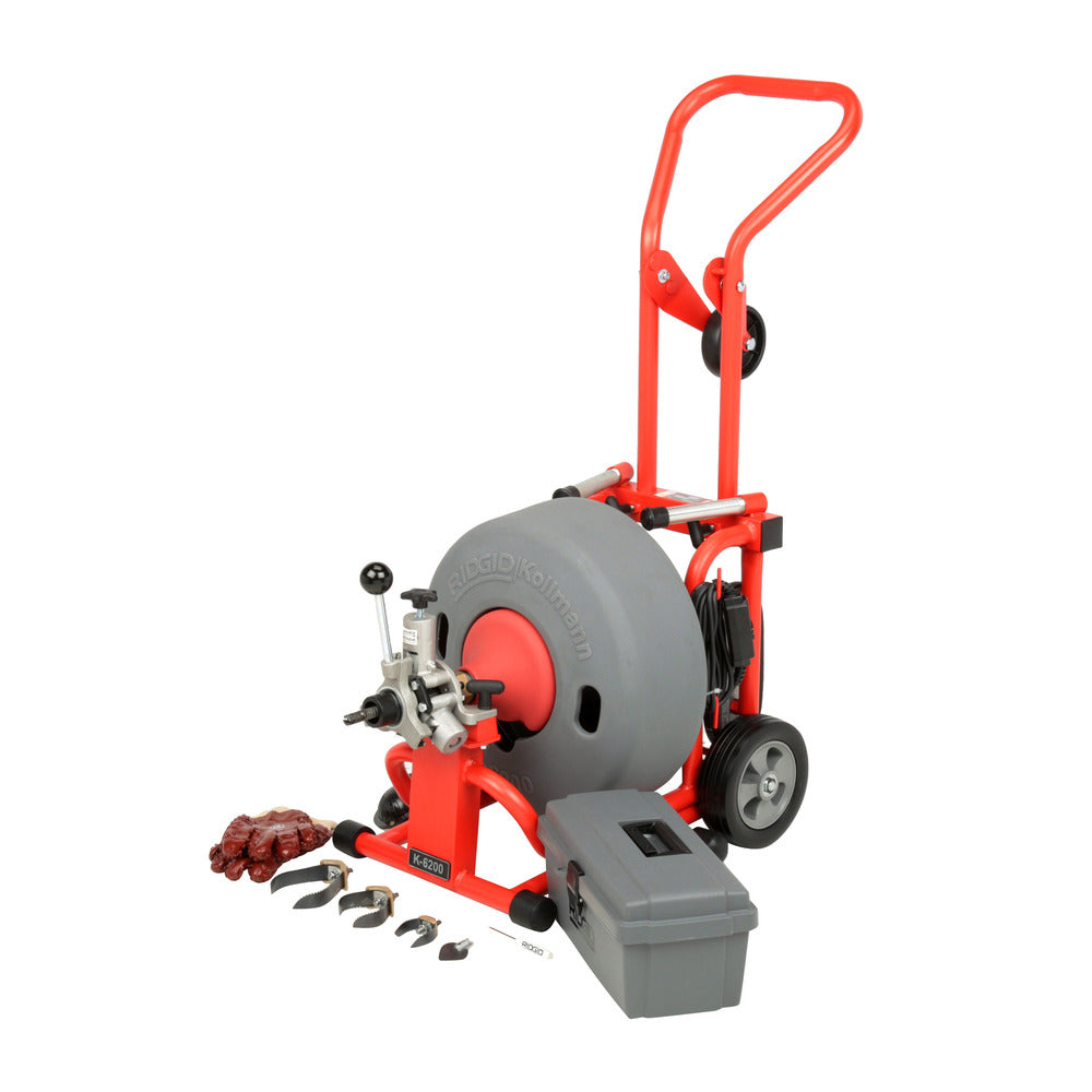 RIDGID K-6200 Drum Machine with C-24 5/8 in. x 100 ft Inner Core Cable, 115V (95732)