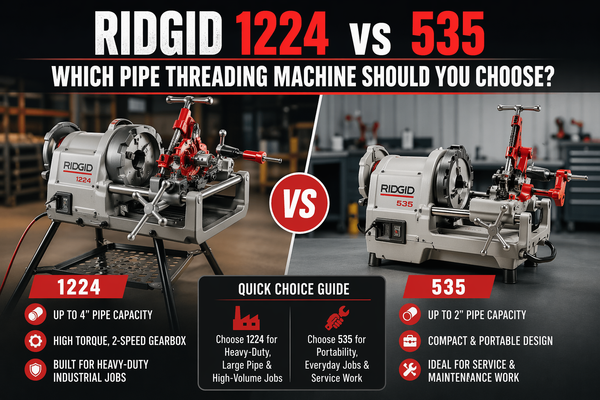 RIDGID 1224 vs 535: Which Pipe Threading Machine Should You Choose?