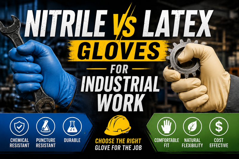 Nitrile vs Latex Gloves for Industrial Work: Which Should You Choose in 2026?