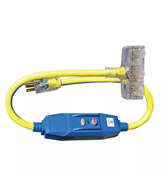 Voltec 04-00102 3' 12/3 20A IN-LINE GFCI STW WITH LIGHT POWER BLOCK