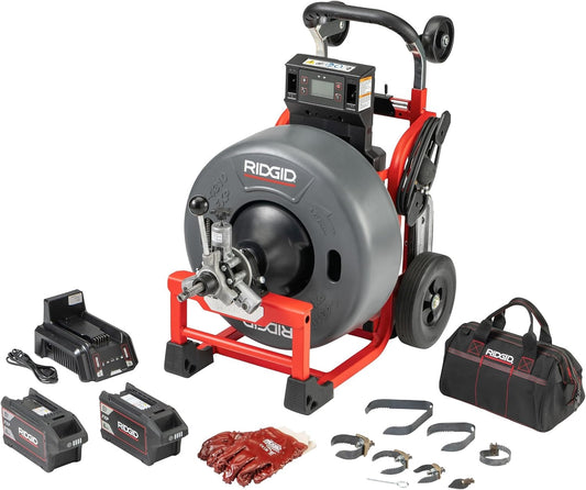 RIDGID K-4310 FXP 3/4" Drum Machine with FXP Battery-8.0 Ah (Qty-2) & Charger (73048)