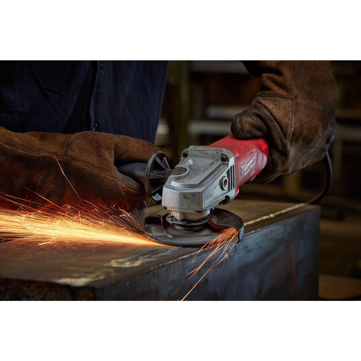 Milwaukee 11 Amp Corded 4-1/2 in. Small Angle Grinder Paddle No-lock (6142-31)
