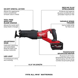 Milwaukee M18 FUEL™ SUPER SAWZALL® Reciprocating Saw Kit (2722-21HD)