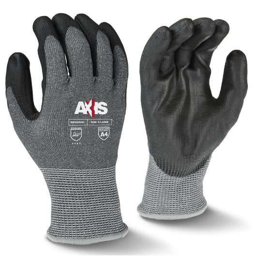 AXIS™ Medium Cut Protection Level A4 PU Coated Glove  (Brown Cuff Band)