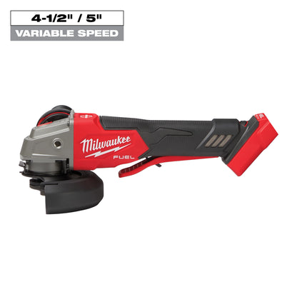 Milwaukee M18 FUEL™ 4-1/2" / 5" Variable Speed Braking Grinder, Paddle Switch No-Lock (2888-20)