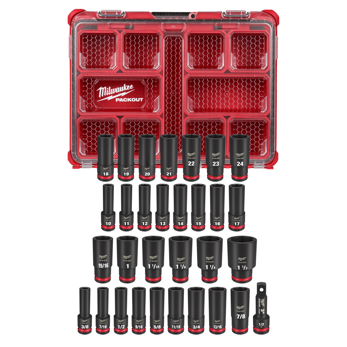 Milwaukee SHOCKWAVE Impact Duty Socket 1/2" Dr 31PC PACKOUT Set