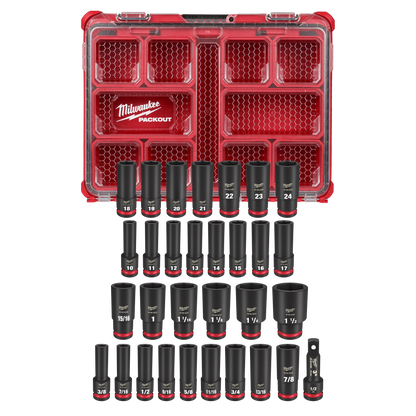 Milwaukee SHOCKWAVE Impact Duty Socket 1/2" Dr 31PC PACKOUT Set