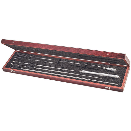 Starrett No. 124DZ Solid-Rod Inside Micrometer Set, 2-32 in