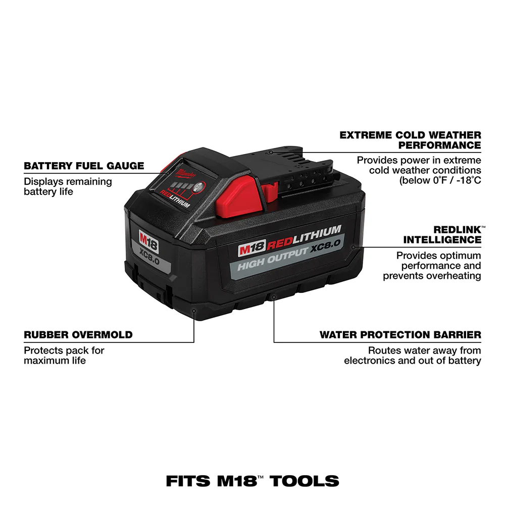 M18™ REDLITHIUM HIGH OUTPUT™ XC8.0 Starter Kit