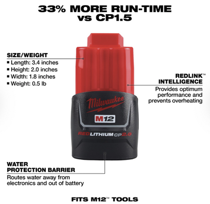M12 REDLITHIUM CP2.0 Battery