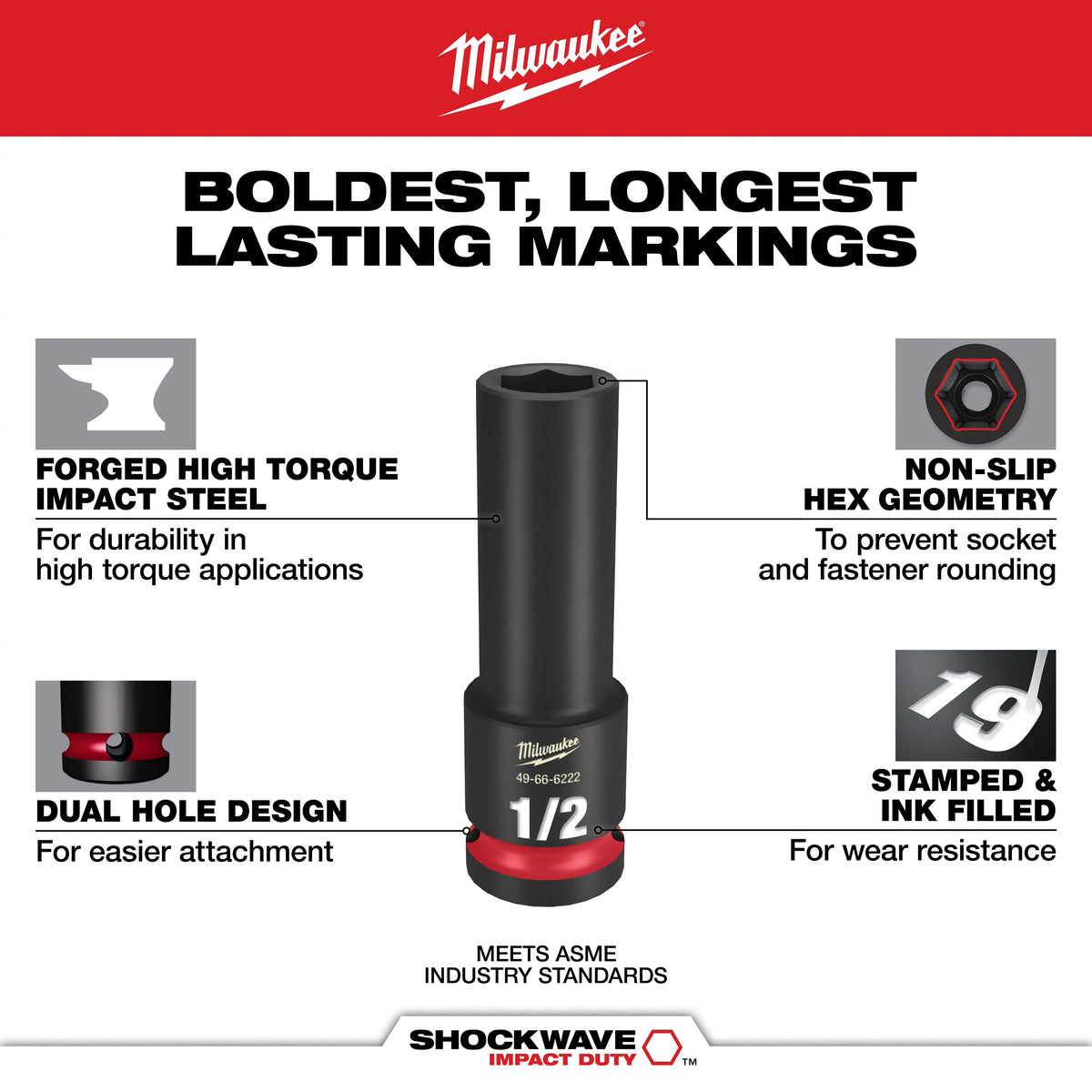 SHOCKWAVE Impact Duty Socket 1/2" Dr 31PC PACKOUT Set