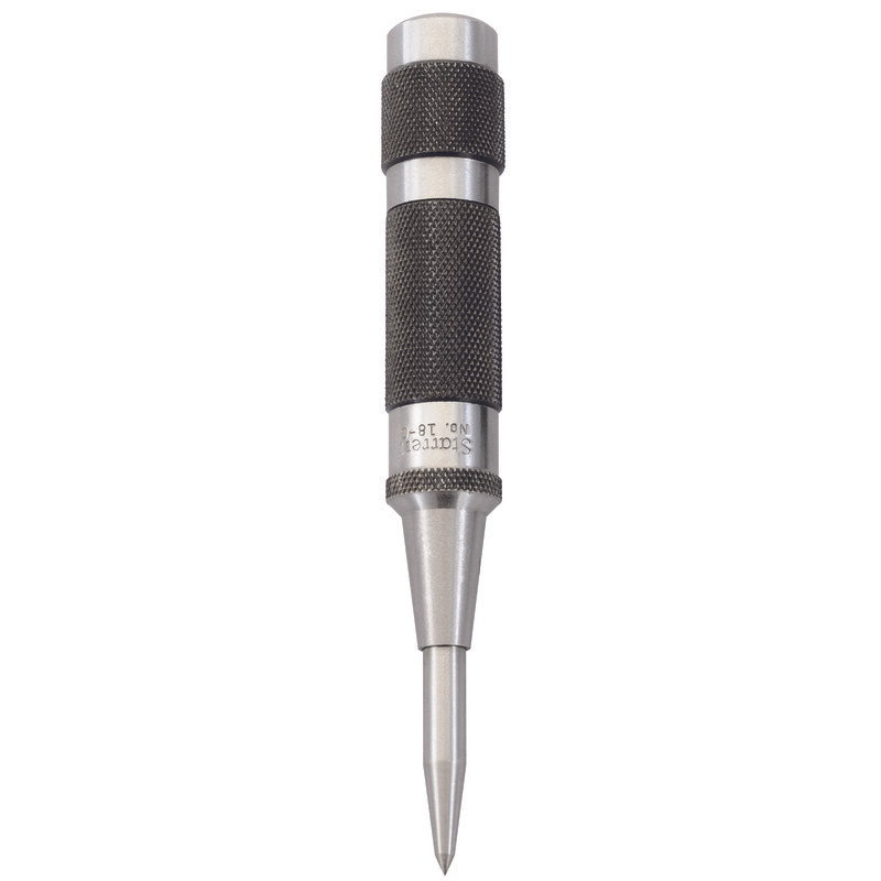 Starrett No. 18C Automatic Center Punch, 11/16 in (Heavy-Duty)