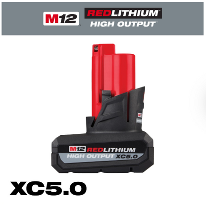 Milwaukee M12â„¢ REDLITHIUMâ„¢ HIGH OUTPUTâ„¢ XC5.0 Battery Pack 48-11-2450